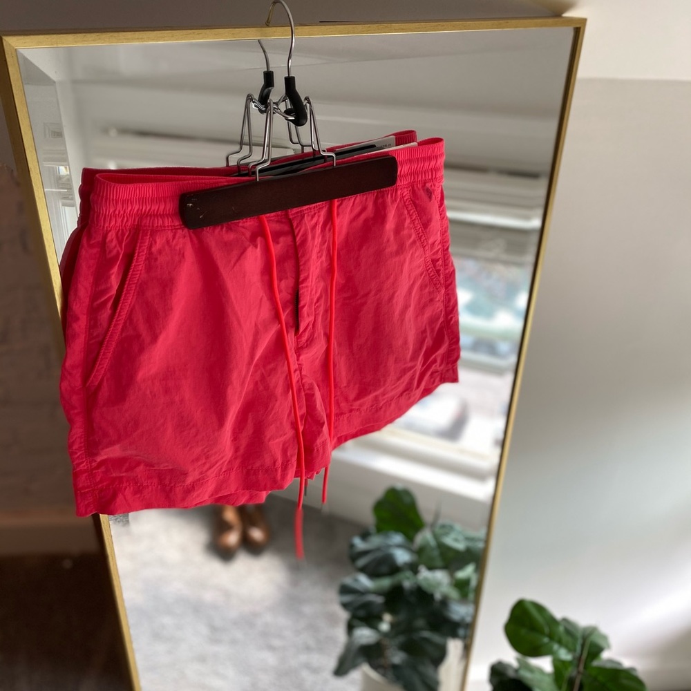 Neon pink shorts